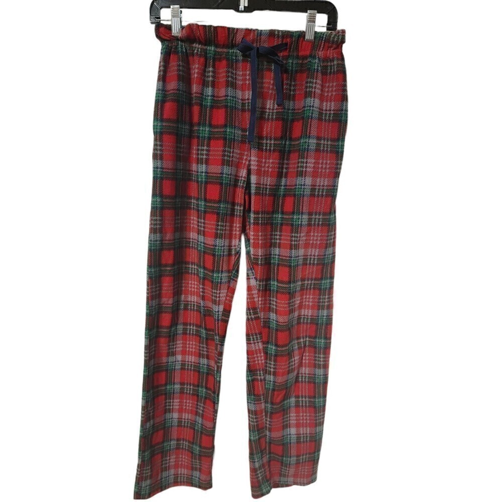 𝅺Red Plaid Christmas Pajama Pants Fleece Lounge Sleepwear